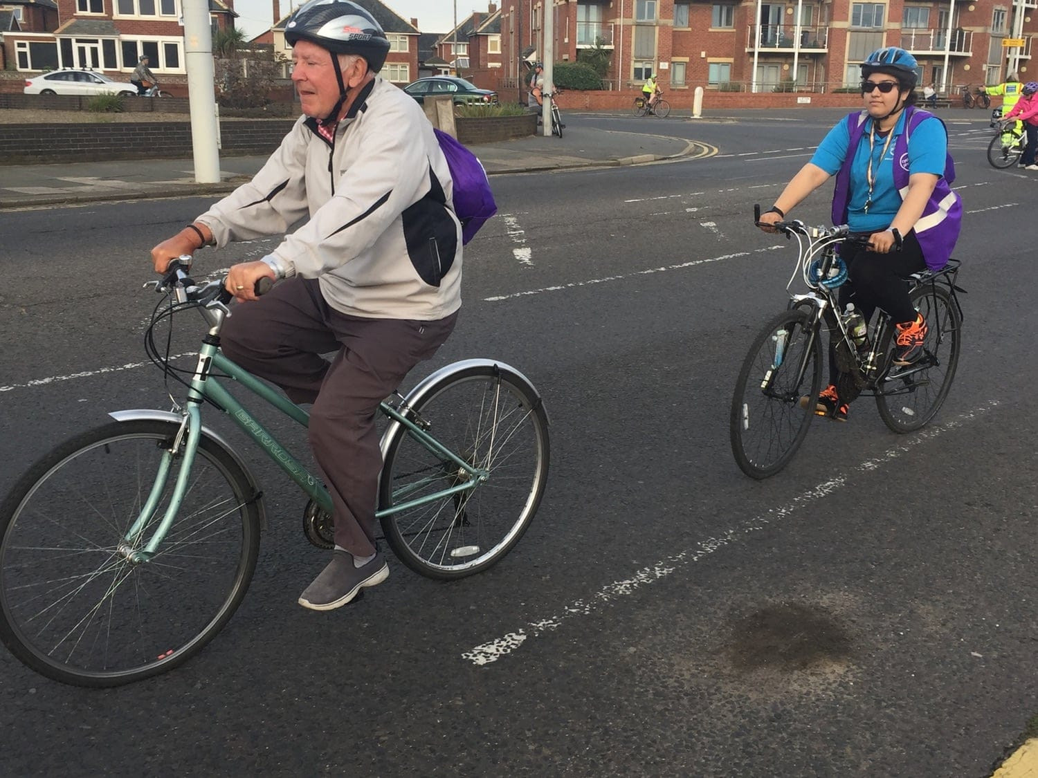 Twi bike riders in Blackpool