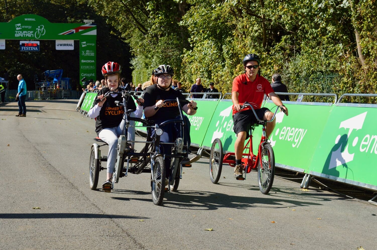 Riding adapted bikes