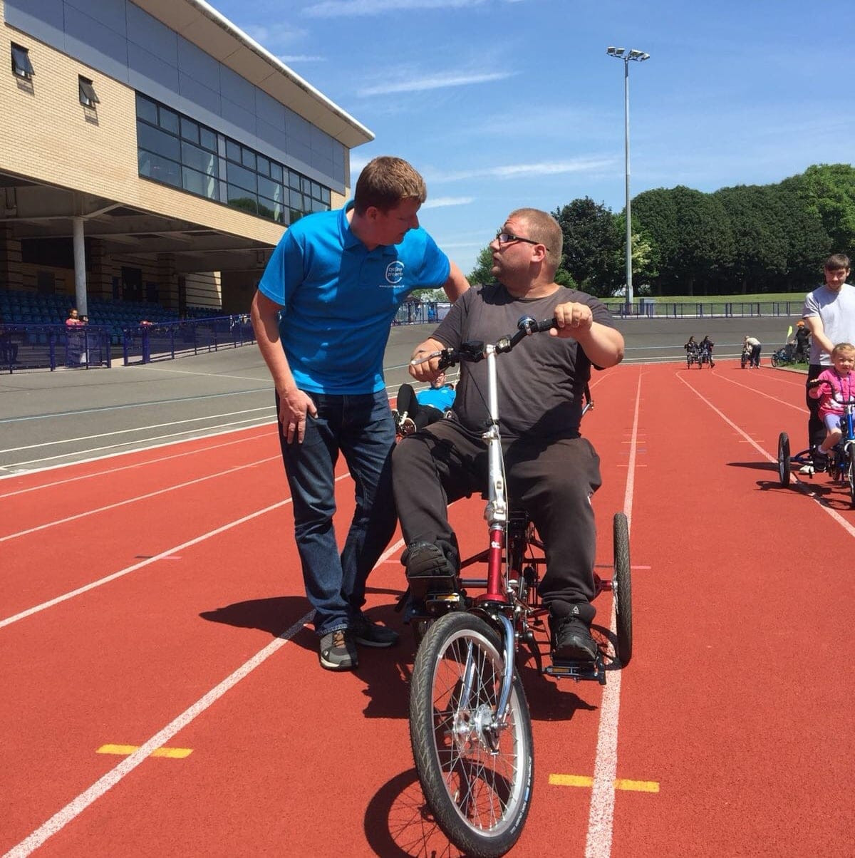 Adapted cycling on track