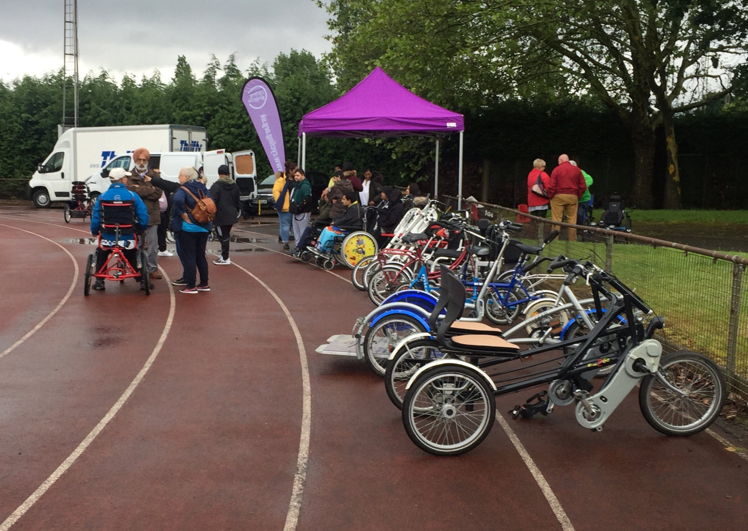 Line of adapted disabled cycling bikes
