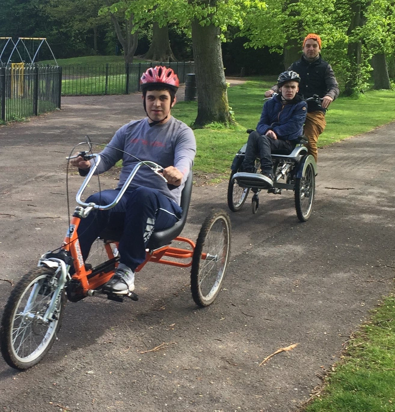 Cycling in park
