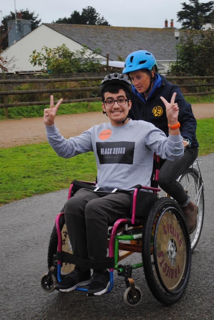 Cycling in park