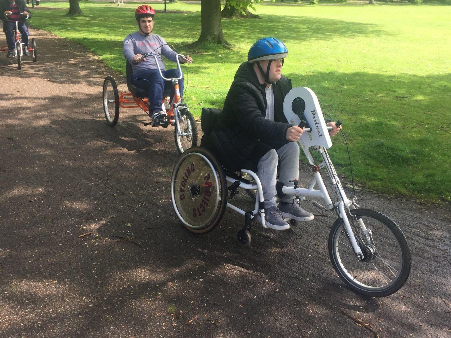Cycling in park