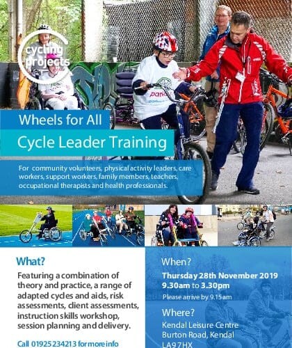Kendal Cycle Leader Training flyer cover page