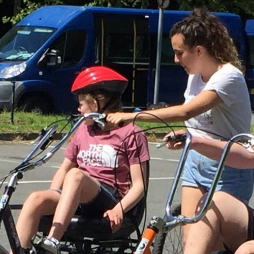 Riding adapted bikes
