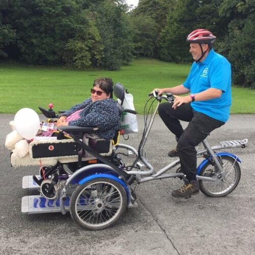 Wheelchair adapted bicycle thumbnail