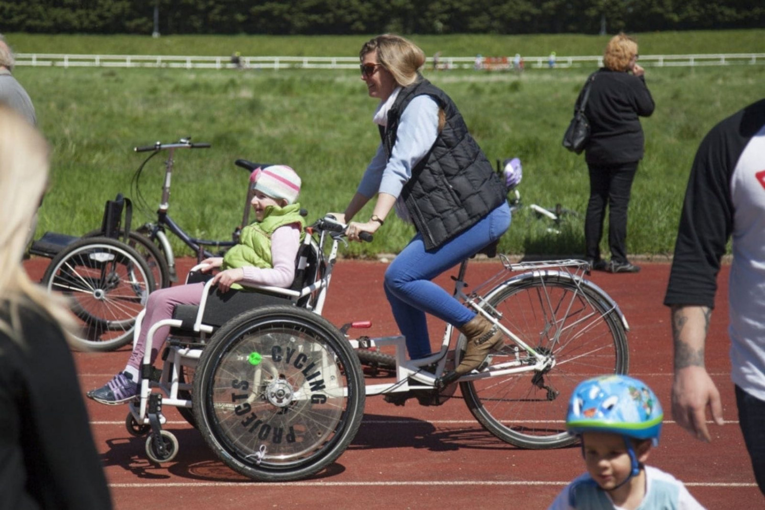 Wheelchair bicycle ride