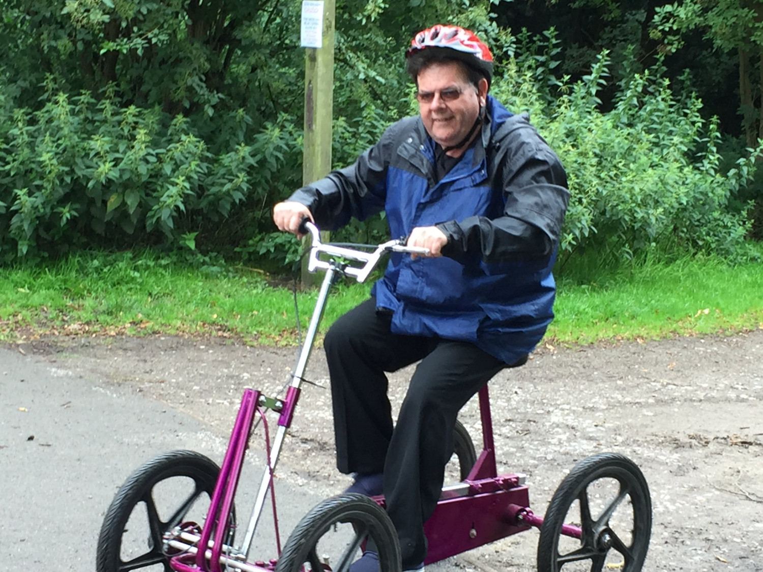 Riding through the park