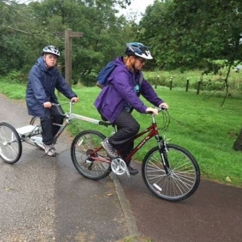 Adapted bike ride in park thumbnail