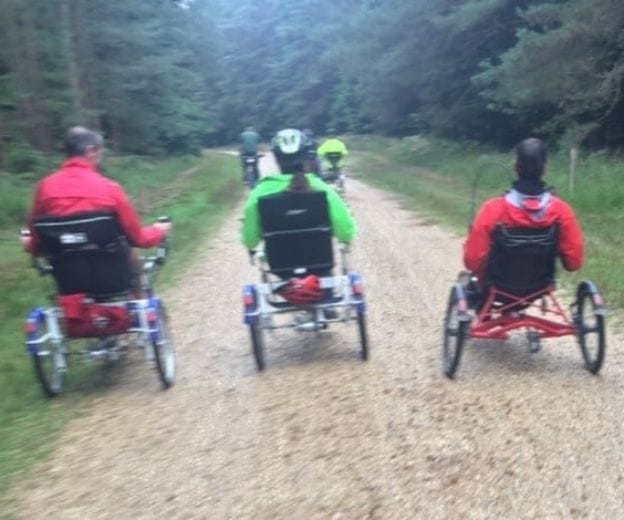 Back of adapted bikes