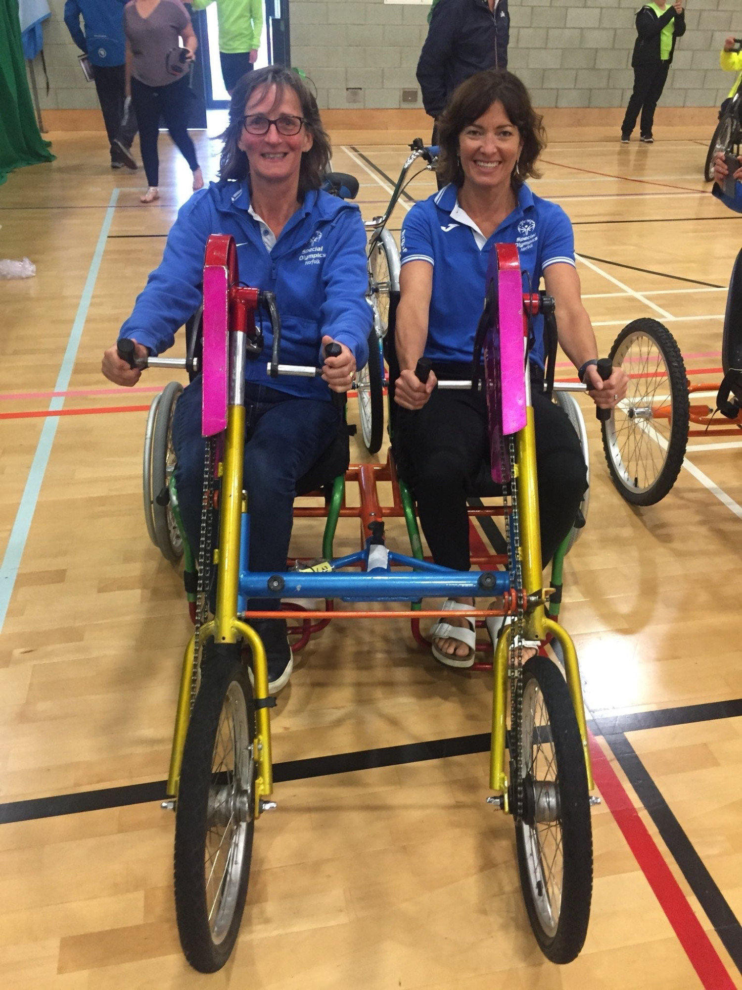 Riding adapted bike