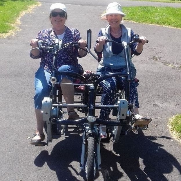 Bicycle riders at Portsmouth