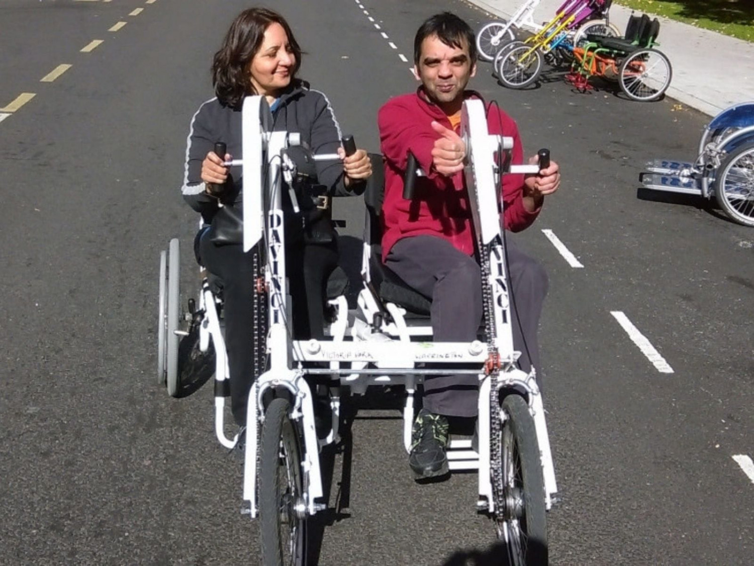 Adapted bike on road