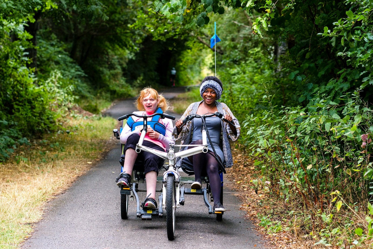 Enjoying a disabled bike ride