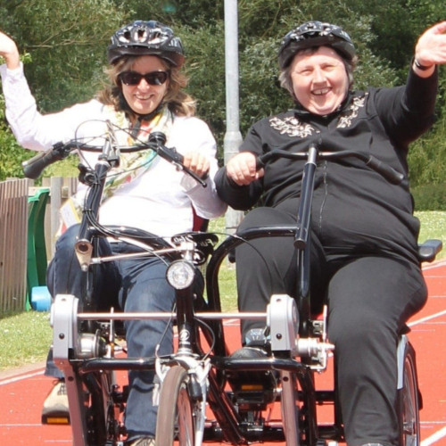 Riding adapted trike