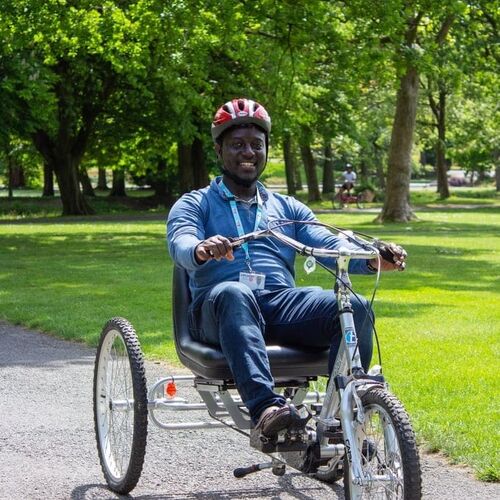 Man riding adapted bike thumbnail